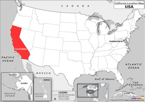 california in world map.